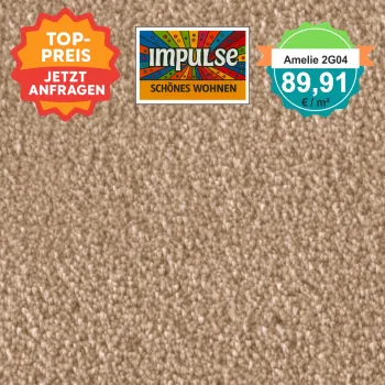 Vorwerk Amelie 2G04 curry – Velours Teppichboden 4 m – mit Preisangabe auf dem Bild